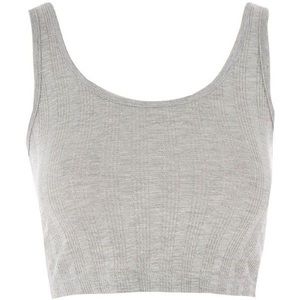 topshop grey ribbed tank